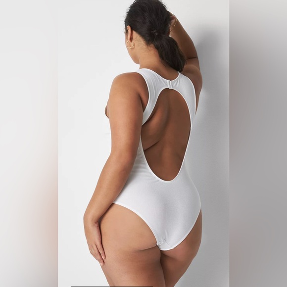 Lane Bryant Bodysuit Rib Open-Back - Picture 2 of 6